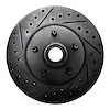 633-54141L Drilled/Slotted Brake Rotor [Black], 1995-2011 Ford/Lincoln/Mercury/Mazda, Position: Front Left - image 1