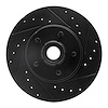 633-54141R Drilled/Slotted Brake Rotor [Black], 1995-2011 Ford/Lincoln/Mercury/Mazda, Position: Front Right - image 1