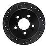633-54142L Drilled/Slotted Brake Rotor [Black], 1995-2002 Ford/Lincoln/Mercury/Mazda, Position: Rear Left - image 1