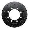 633-54143R Drilled/Slotted Brake Rotor [Black], 1995-1999 Ford/Lincoln/Mercury/Mazda, Position: Front Right - image 1