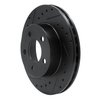 633-54144L Drilled/Slotted Brake Rotor [Black], 1995-2002 Ford/Lincoln/Mercury/Mazda, Position: Front Left - image 2