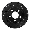 633-54144R Drilled/Slotted Brake Rotor [Black], 1995-2002 Ford/Lincoln/Mercury/Mazda, Position: Front Right - image 1