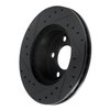633-54144R Drilled/Slotted Brake Rotor [Black], 1995-2002 Ford/Lincoln/Mercury/Mazda, Position: Front Right - image 4