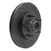 633-54145R Drilled/Slotted Brake Rotor [Black], 1997-1999 Ford/Lincoln/Mercury/Mazda, Position: Front Right - image 2