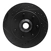 633-54150L Drilled/Slotted Brake Rotor [Black], 1997-2004 Ford/Lincoln/Mercury/Mazda, Position: Front Left - image 1