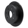 633-54151L Drilled/Slotted Brake Rotor [Black], 1997-2004 Ford/Lincoln/Mercury/Mazda, Position: Rear Left - image 2
