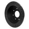633-54151L Drilled/Slotted Brake Rotor [Black], 1997-2004 Ford/Lincoln/Mercury/Mazda, Position: Rear Left - image 4