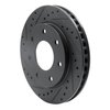 633-54152L Drilled/Slotted Brake Rotor [Black], 1997-2004 Ford/Lincoln/Mercury/Mazda, Position: Front Left - image 2