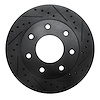 633-54152R Drilled/Slotted Brake Rotor [Black], 1997-2004 Ford/Lincoln/Mercury/Mazda, Position: Front Right - image 1