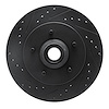633-54153L Drilled/Slotted Brake Rotor [Black], 1997-2000 Ford/Lincoln/Mercury/Mazda, Position: Front Left - image 1