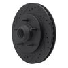 633-54153L Drilled/Slotted Brake Rotor [Black], 1997-2000 Ford/Lincoln/Mercury/Mazda, Position: Front Left - image 2