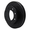 633-54154L Drilled/Slotted Brake Rotor [Black], 1996-2007 Ford/Lincoln/Mercury/Mazda, Position: Rear Left,Rr Left - image 2