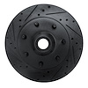 633-54155L Drilled/Slotted Brake Rotor [Black], 1997-2002 Ford/Lincoln/Mercury/Mazda, Position: Front Left - image 1