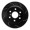 633-54155R Drilled/Slotted Brake Rotor [Black], 1997-2002 Ford/Lincoln/Mercury/Mazda, Position: Front Right - image 1