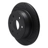 633-54155R Drilled/Slotted Brake Rotor [Black], 1997-2002 Ford/Lincoln/Mercury/Mazda, Position: Front Right - image 2