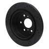 633-54155R Drilled/Slotted Brake Rotor [Black], 1997-2002 Ford/Lincoln/Mercury/Mazda, Position: Front Right - image 4