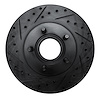633-54156L Drilled/Slotted Brake Rotor [Black], 1995-1997 Ford/Lincoln/Mercury/Mazda, Position: Front Left - image 1