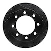 633-54157R Drilled/Slotted Brake Rotor [Black], 1999-1999 Ford/Lincoln/Mercury/Mazda, Position: Front Right - image 1