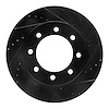 633-54158R Drilled/Slotted Brake Rotor [Black], 1999-2001 Ford/Lincoln/Mercury/Mazda, Position: Fr Right,Front Right - image 1