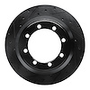 633-54160L Drilled/Slotted Brake Rotor [Black], 1999-2004 Ford/Lincoln/Mercury/Mazda, Position: Rear Left - image 1