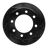 633-54161R Drilled/Slotted Brake Rotor [Black], 1999-2005 Ford/Lincoln/Mercury/Mazda, Position: Rear Right - image 1
