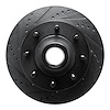 633-54163L Drilled/Slotted Brake Rotor [Black], 1999-2002 Ford/Lincoln/Mercury/Mazda, Position: Front Left - image 1