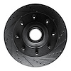 633-54163R Drilled/Slotted Brake Rotor [Black], 1999-2002 Ford/Lincoln/Mercury/Mazda, Position: Front Right - image 1