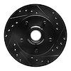 633-54165R Drilled/Slotted Brake Rotor [Black], 1998-2002 Ford/Lincoln/Mercury/Mazda, Position: Front Right - image 1
