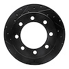 633-54167L Drilled/Slotted Brake Rotor [Black], 1999-2007 Ford/Lincoln/Mercury/Mazda, Position: Rear Left - image 1