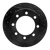 633-54167R Drilled/Slotted Brake Rotor [Black], 1999-2007 Ford/Lincoln/Mercury/Mazda, Position: Rear Right - image 1