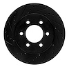 633-54168L Drilled/Slotted Brake Rotor [Black], 1999-2007 Ford/Lincoln/Mercury/Mazda, Position: Rear Left - image 1