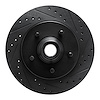 633-54170R Drilled/Slotted Brake Rotor [Black], 1999-2004 Ford/Lincoln/Mercury/Mazda, Position: Front Right - image 1