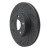633-54171L Drilled/Slotted Brake Rotor [Black], 2001-2011 Ford/Lincoln/Mercury/Mazda, Position: Front Left - image 2