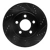 633-54171R Drilled/Slotted Brake Rotor [Black], 2001-2011 Ford/Lincoln/Mercury/Mazda, Position: Front Right - image 1