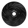 633-54172L Drilled/Slotted Brake Rotor [Black], 2001-2005 Ford/Lincoln/Mercury/Mazda, Position: Front Left - image 1