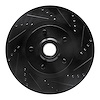 633-54172R Drilled/Slotted Brake Rotor [Black], 2001-2005 Ford/Lincoln/Mercury/Mazda, Position: Front Right - image 1