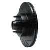 633-54172R Drilled/Slotted Brake Rotor [Black], 2001-2005 Ford/Lincoln/Mercury/Mazda, Position: Front Right - image 2