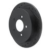 633-54173L Drilled/Slotted Brake Rotor [Black], 1997-2004 Ford/Lincoln/Mercury/Mazda, Position: Rear Left - image 2