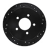 633-54173R Drilled/Slotted Brake Rotor [Black], 1997-2004 Ford/Lincoln/Mercury/Mazda, Position: Rear Right - image 1