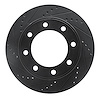 633-54174L Drilled/Slotted Brake Rotor [Black], 1999-2005 Ford/Lincoln/Mercury/Mazda, Position: Front Left - image 1
