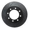 633-54175L Drilled/Slotted Brake Rotor [Black], 1999-2005 Ford/Lincoln/Mercury/Mazda, Position: Front Left,Fr Left - image 1