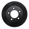 633-54176R Drilled/Slotted Brake Rotor [Black], 1997-2002 Ford/Lincoln/Mercury/Mazda, Position: Front Right - image 1