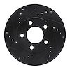 633-54177L Drilled/Slotted Brake Rotor [Black], 2001-2007 Ford/Lincoln/Mercury/Mazda, Position: Front Left - image 1