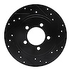 633-54178R Drilled/Slotted Brake Rotor [Black], 2002-2010 Ford/Lincoln/Mercury/Mazda, Position: Rear Right - image 1