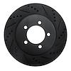 633-54179R Drilled/Slotted Brake Rotor [Black], 2002-2005 Ford/Lincoln/Mercury/Mazda, Position: Front Right - image 1