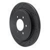 633-54181L Drilled/Slotted Brake Rotor [Black], 2002-2006 Ford/Lincoln/Mercury/Mazda, Position: Rear Left - image 2