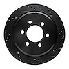 633-54181R Drilled/Slotted Brake Rotor [Black], 2002-2006 Ford/Lincoln/Mercury/Mazda, Position: Rear Right - image 1