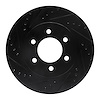 633-54183L Drilled/Slotted Brake Rotor [Black], 2002-2006 Ford/Lincoln/Mercury/Mazda, Position: Front Left - image 1