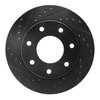 633-54185L Drilled/Slotted Brake Rotor [Black], 2004-2008 Ford/Lincoln/Mercury/Mazda, Position: Front Left - image 1