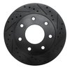 633-54185R Drilled/Slotted Brake Rotor [Black], 2004-2008 Ford/Lincoln/Mercury/Mazda, Position: Front Right - image 1